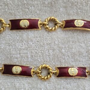 GUCCI 1970's Vintage Enamel Chain belt